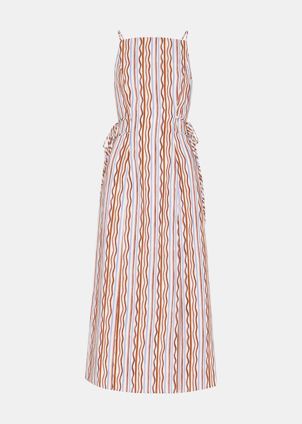 Whistles Wiggle Stripe Tie Detail Dress Multicolor | US-41386CWBR