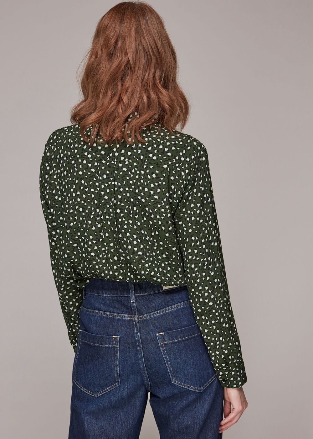 Whistles Wild Leopard Print Blouse Green / Multicolor | US-53621BXQR