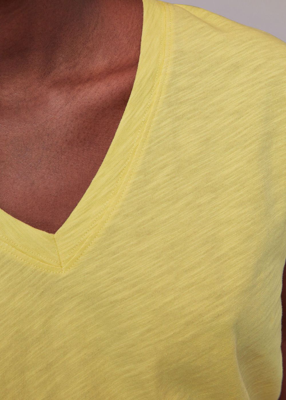 Whistles Willa V Neck Cap Sleeve T-Shirt Yellow | US-62451DTIY