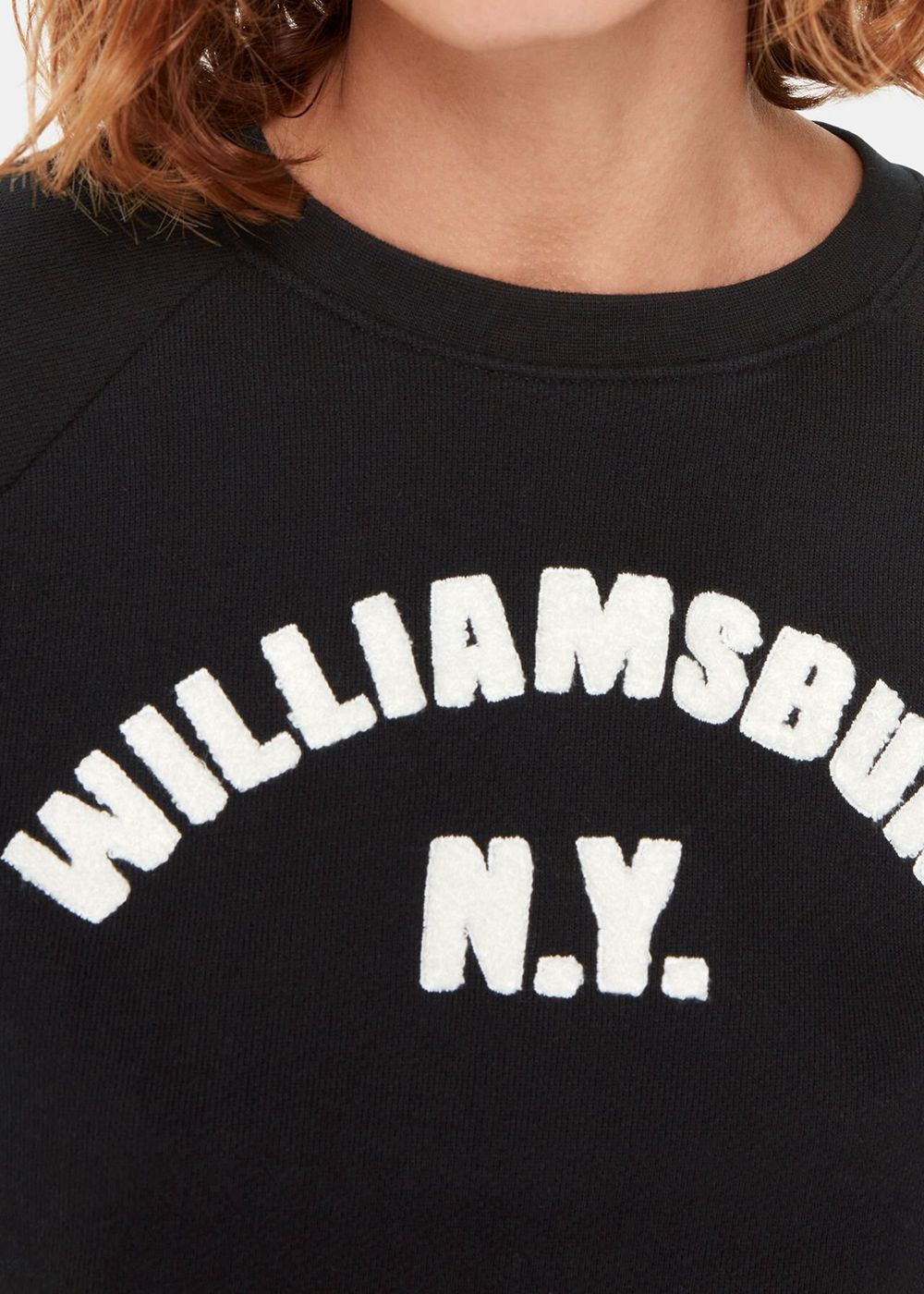 Whistles Williamsburg Logo Sweatshirt Black | US-68794QSEP