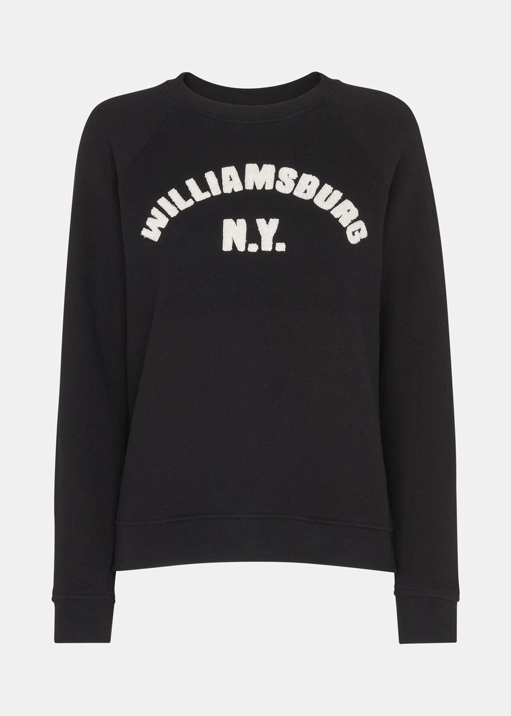 Whistles Williamsburg Logo Sweatshirt Black | US-68794QSEP