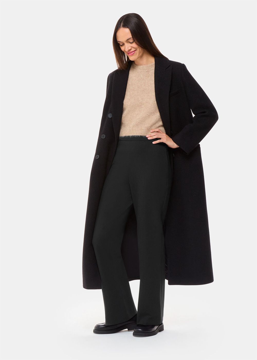 Whistles Willow Full Length Pants Black | US-81460TBVK