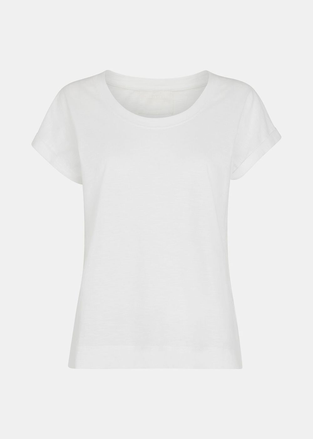 Whistles Wilma Scoop Neck T-Shirt White | US-05846DFHJ