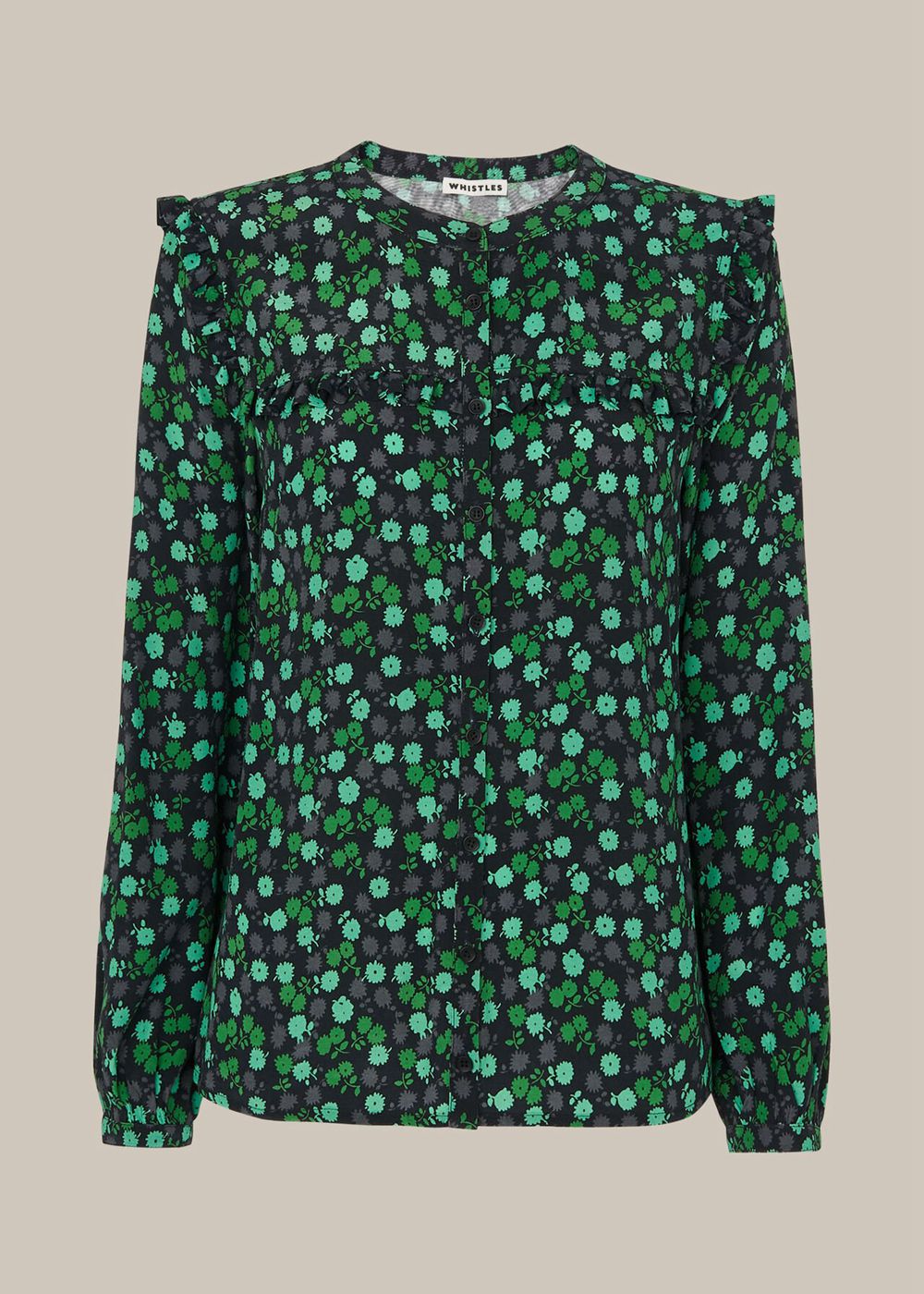 Whistles Winter Ditsy Printed Top Green / Multicolor | US-63814EPCB