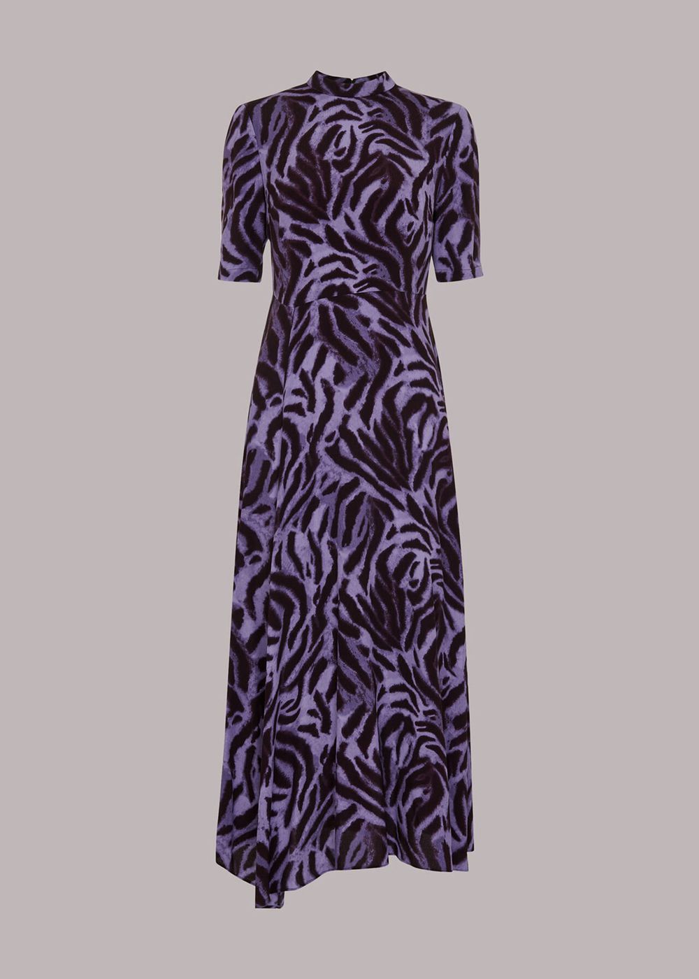 Whistles Woodland Tiger Midi Dress Purple / Multicolor | US-27694AQFL