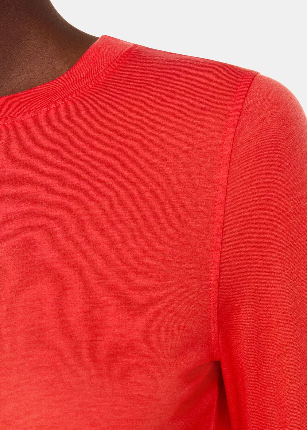 Whistles Wool Blend Crew Neck Top Red | US-91546VHUT