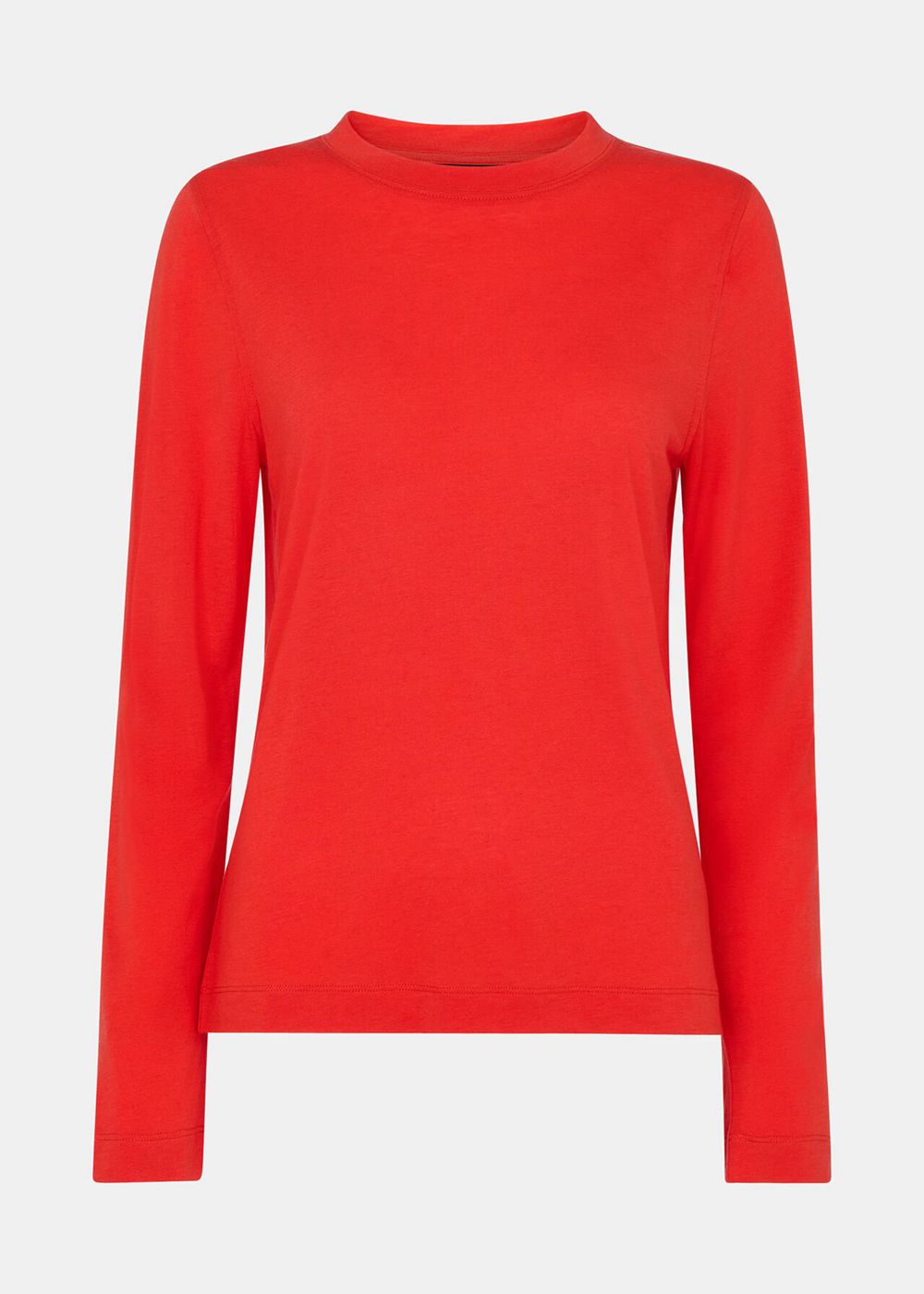 Whistles Wool Blend Crew Neck Top Red | US-91546VHUT