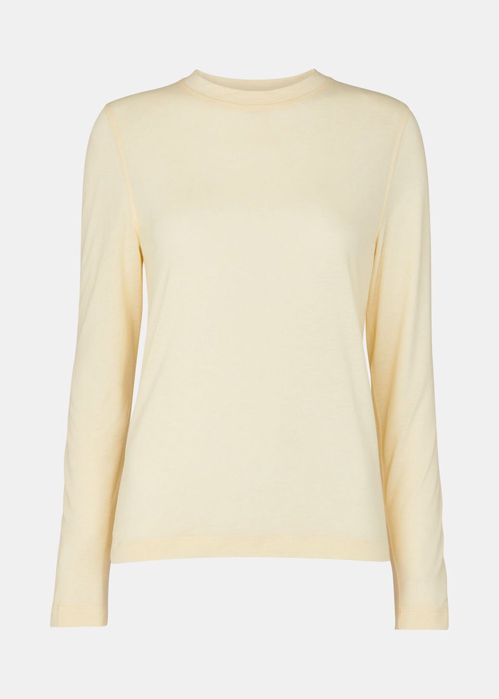 Whistles Wool Blend Crew Neck Top Yellow | US-16745INRL