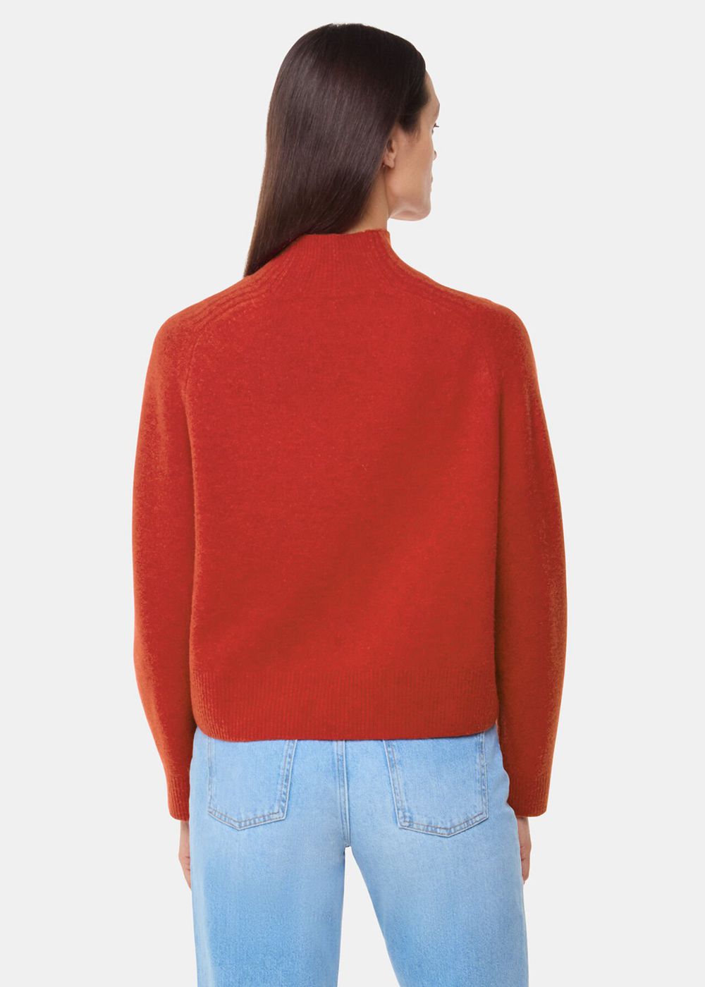 Whistles Wool Funnel Neck Knitwear Red | US-20596SNGO