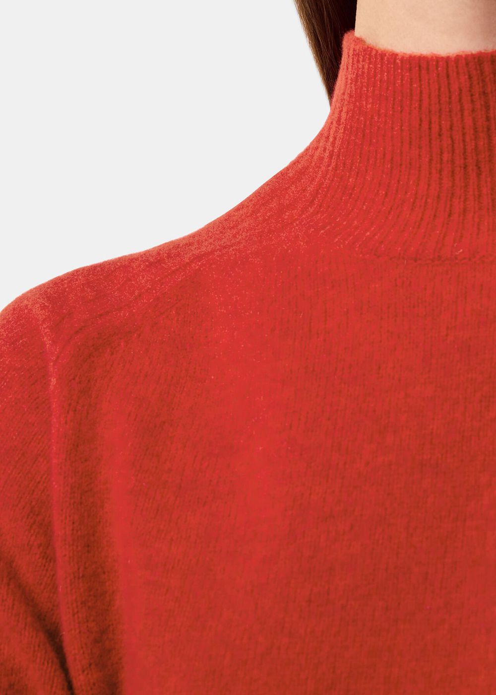 Whistles Wool Funnel Neck Knitwear Red | US-20596SNGO