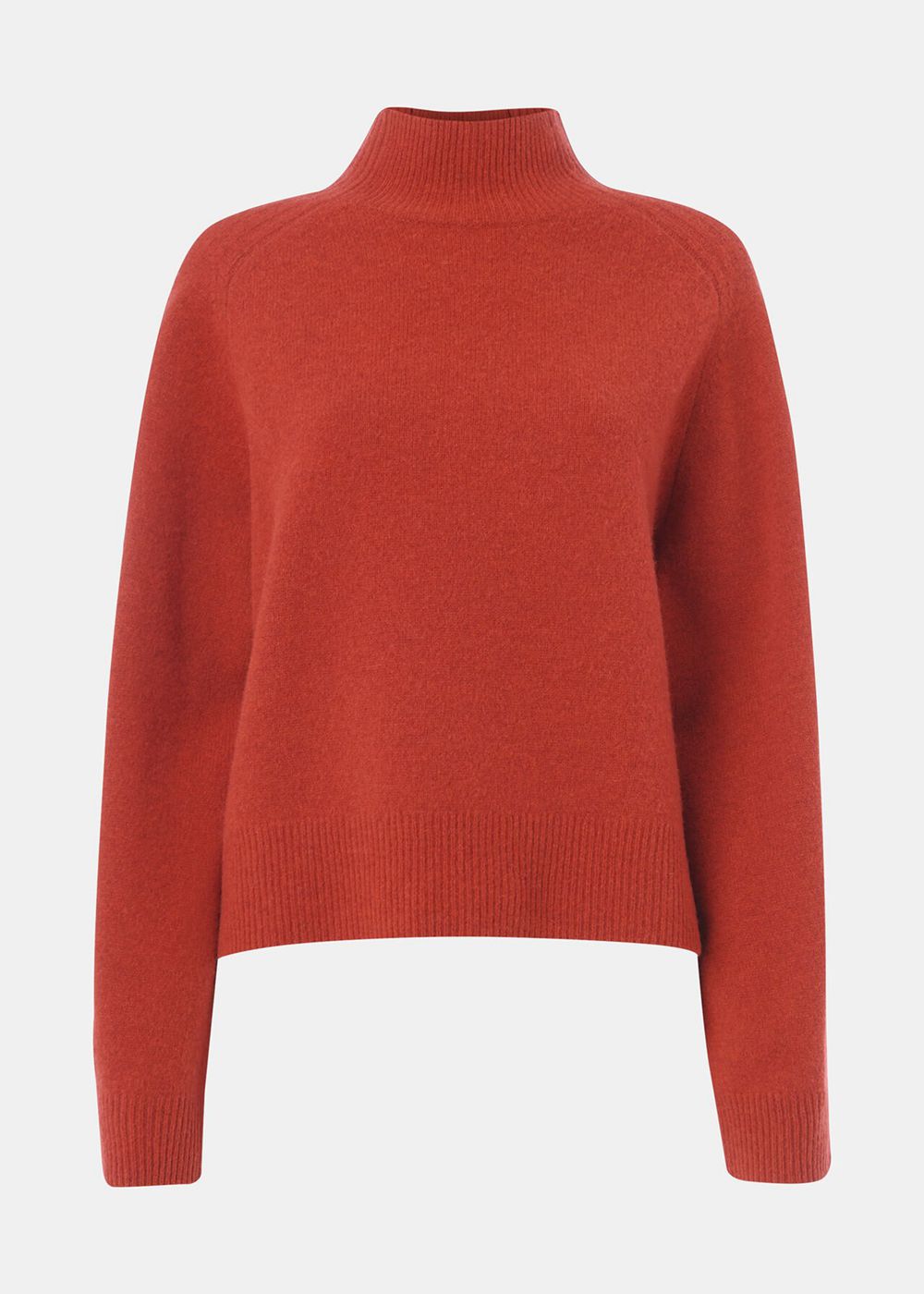 Whistles Wool Funnel Neck Knitwear Red | US-20596SNGO