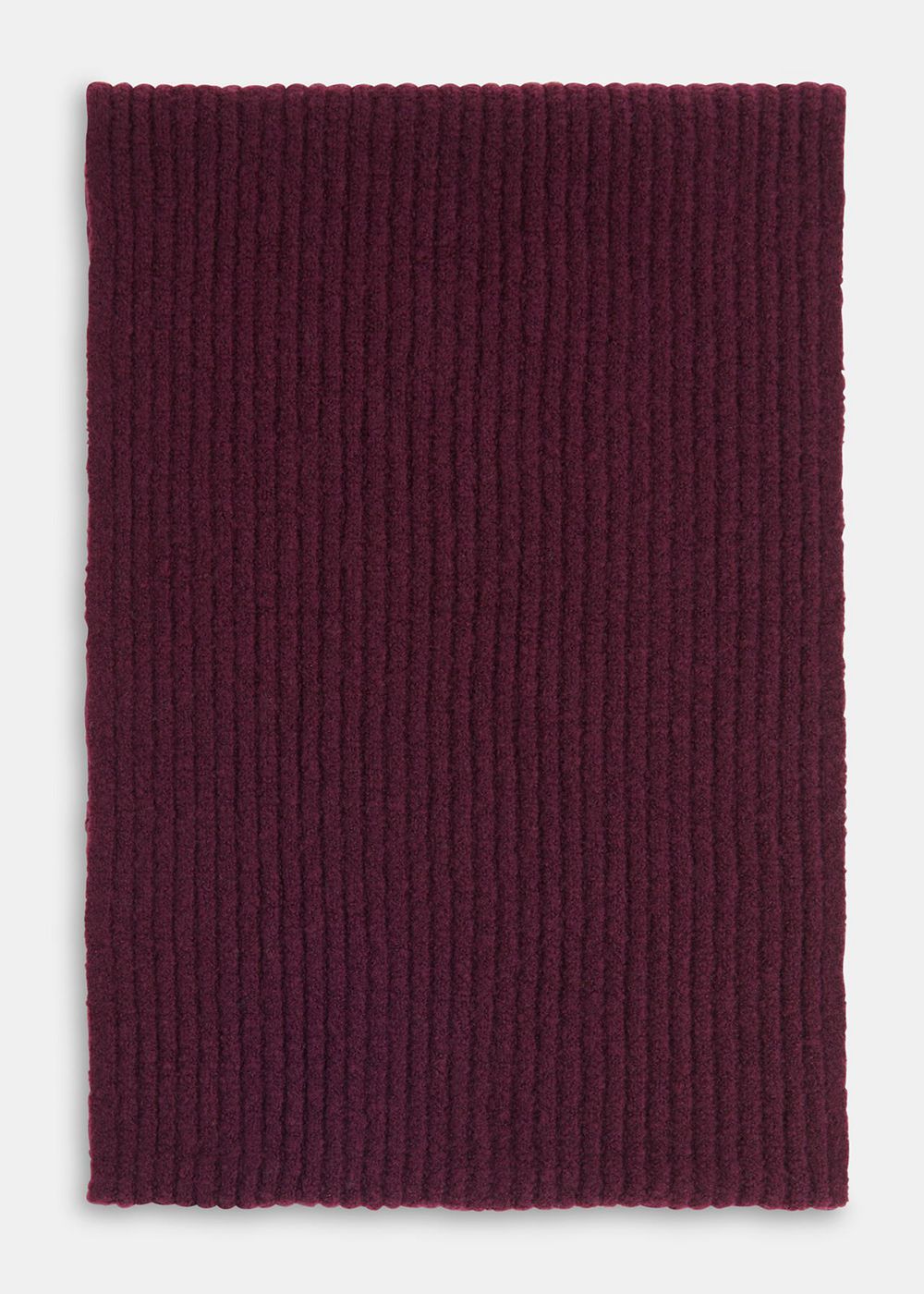 Whistles Wool Mix Rib Scarf Burgundy | US-93082UALY