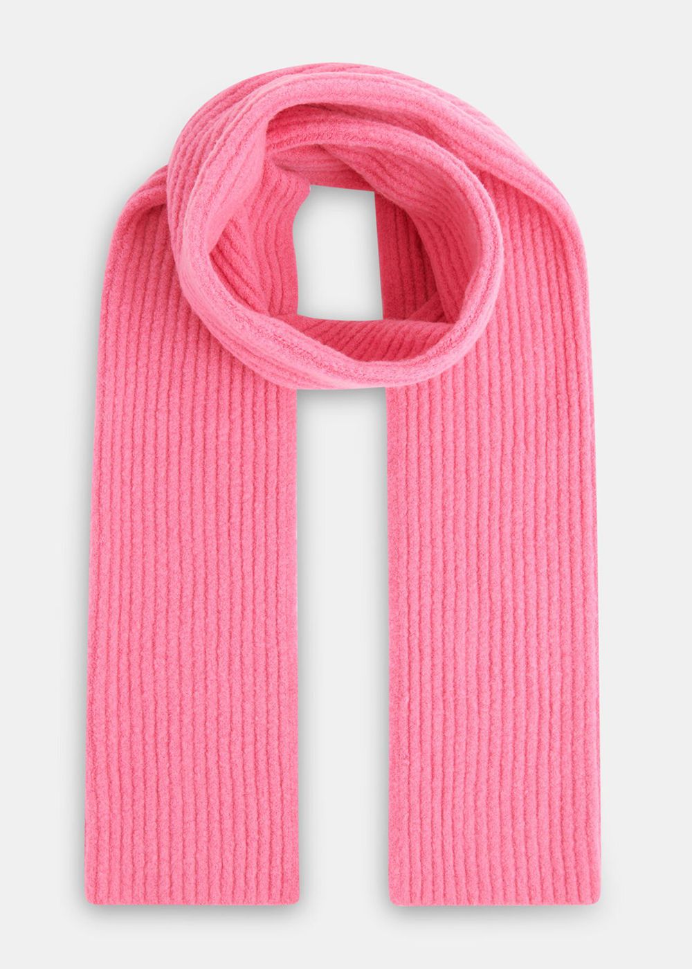 Whistles Wool Mix Rib Scarf Pink | US-27308FDPJ