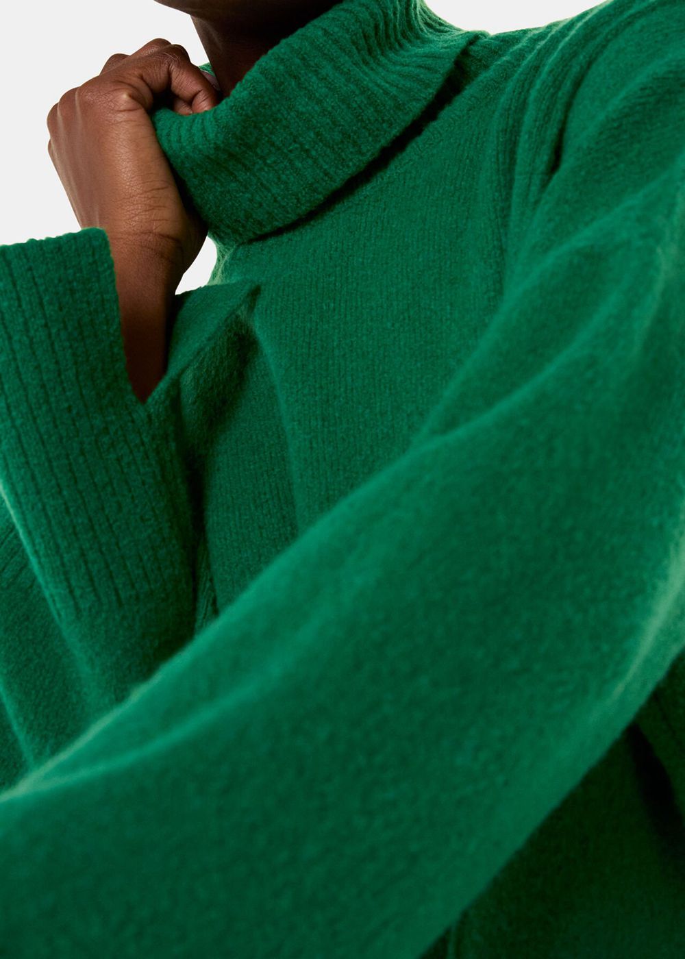 Whistles Wool Mix Roll Neck Knitwear Green | US-25786NZFH