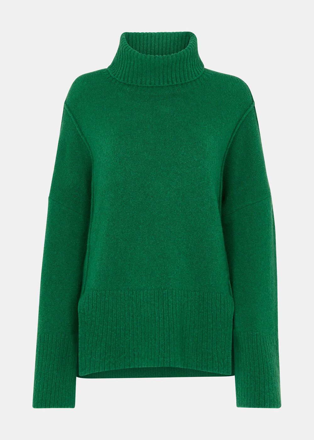 Whistles Wool Mix Roll Neck Knitwear Green | US-25786NZFH