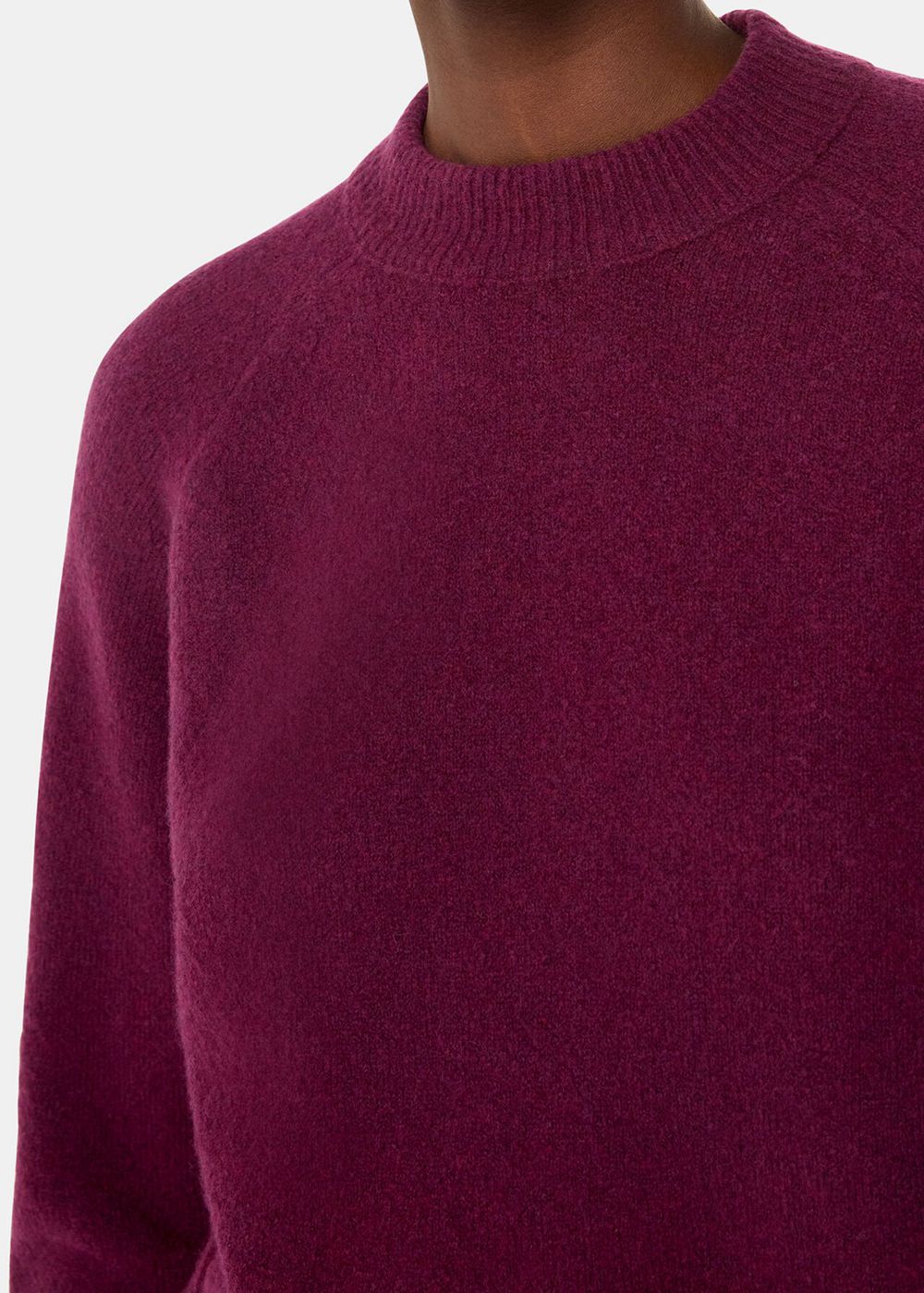 Whistles Wool Mix Side Split Knitwear Burgundy | US-35249XLPE