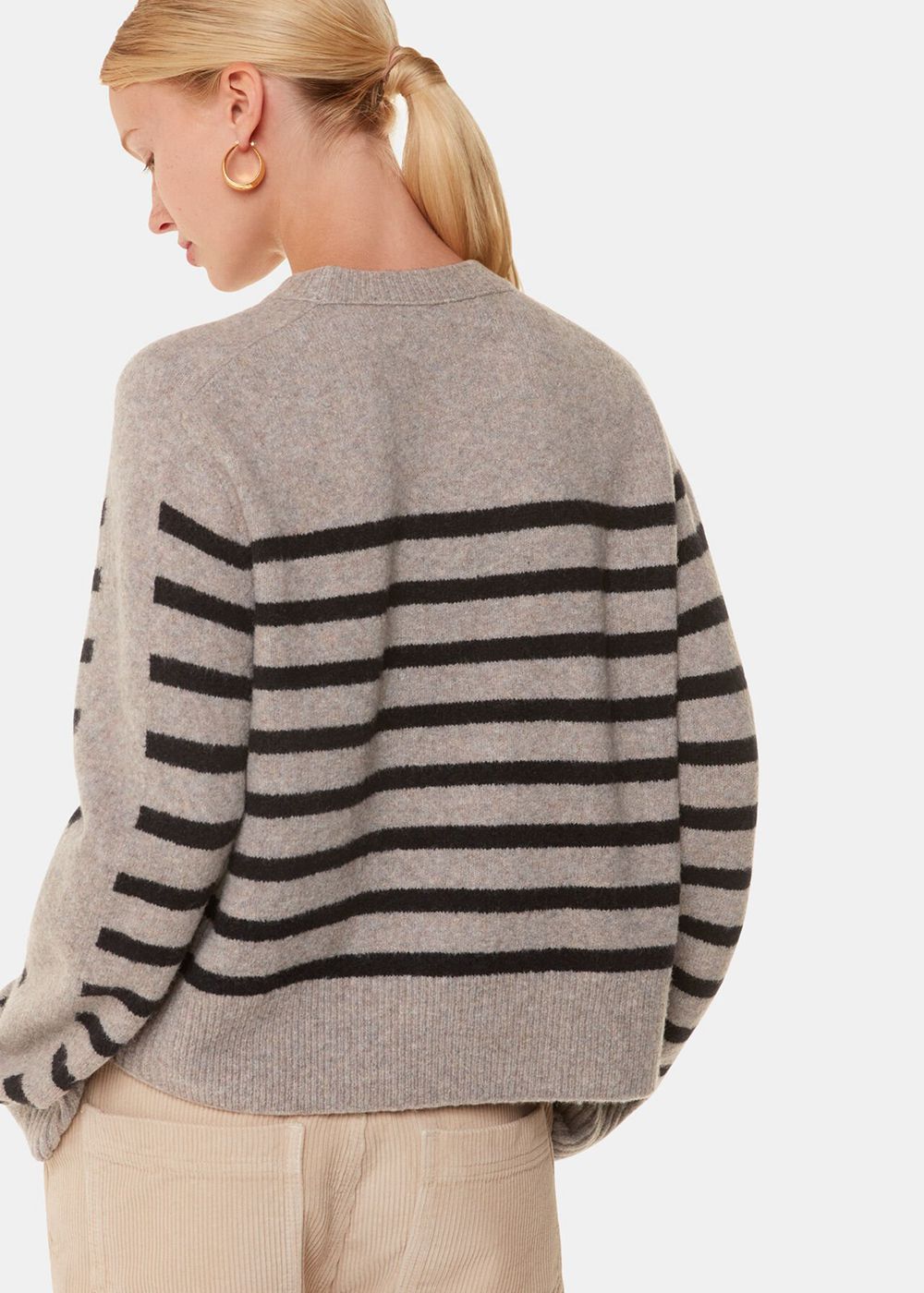 Whistles Wool Mix Stripe Contrast Knitwear Multicolor | US-20453WFOJ