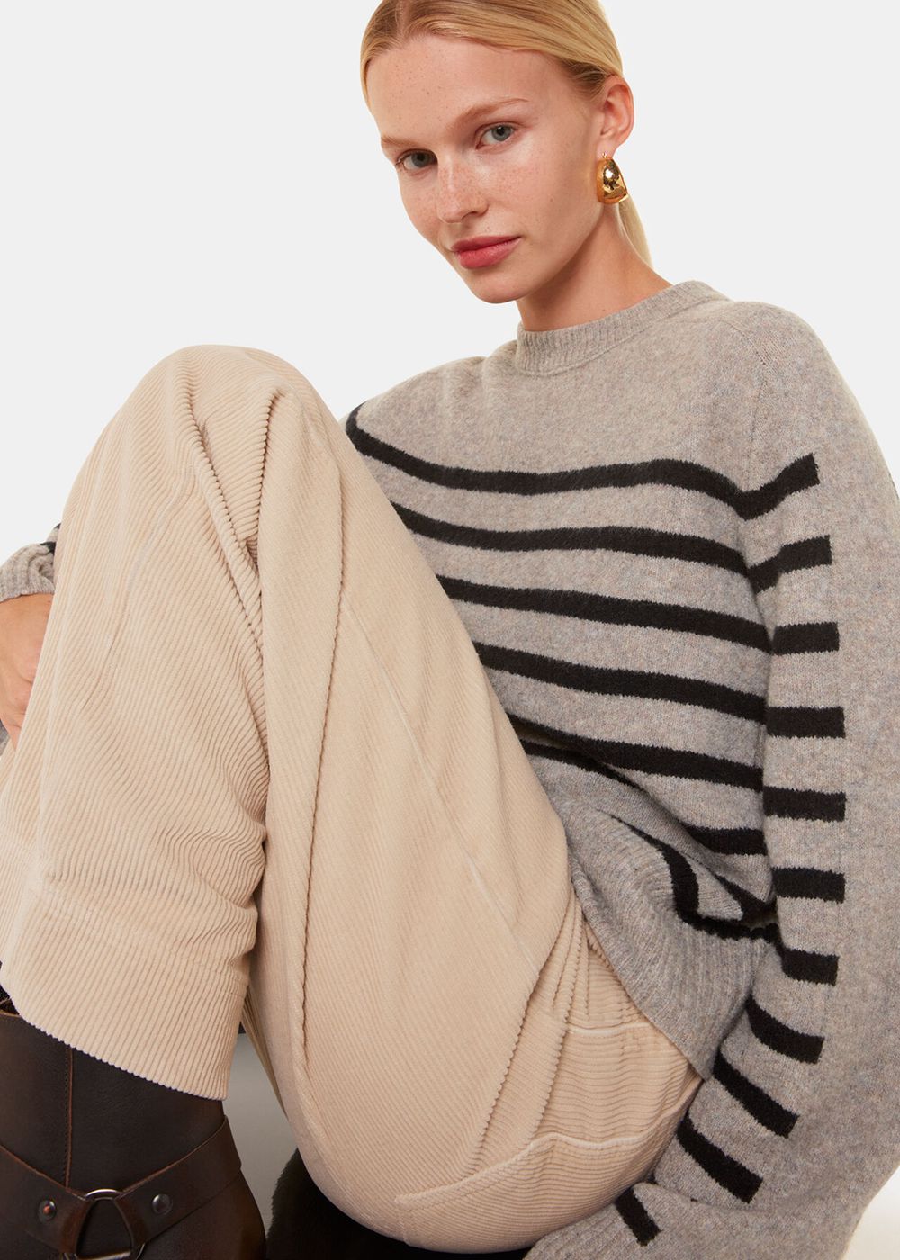 Whistles Wool Mix Stripe Contrast Knitwear Multicolor | US-20453WFOJ