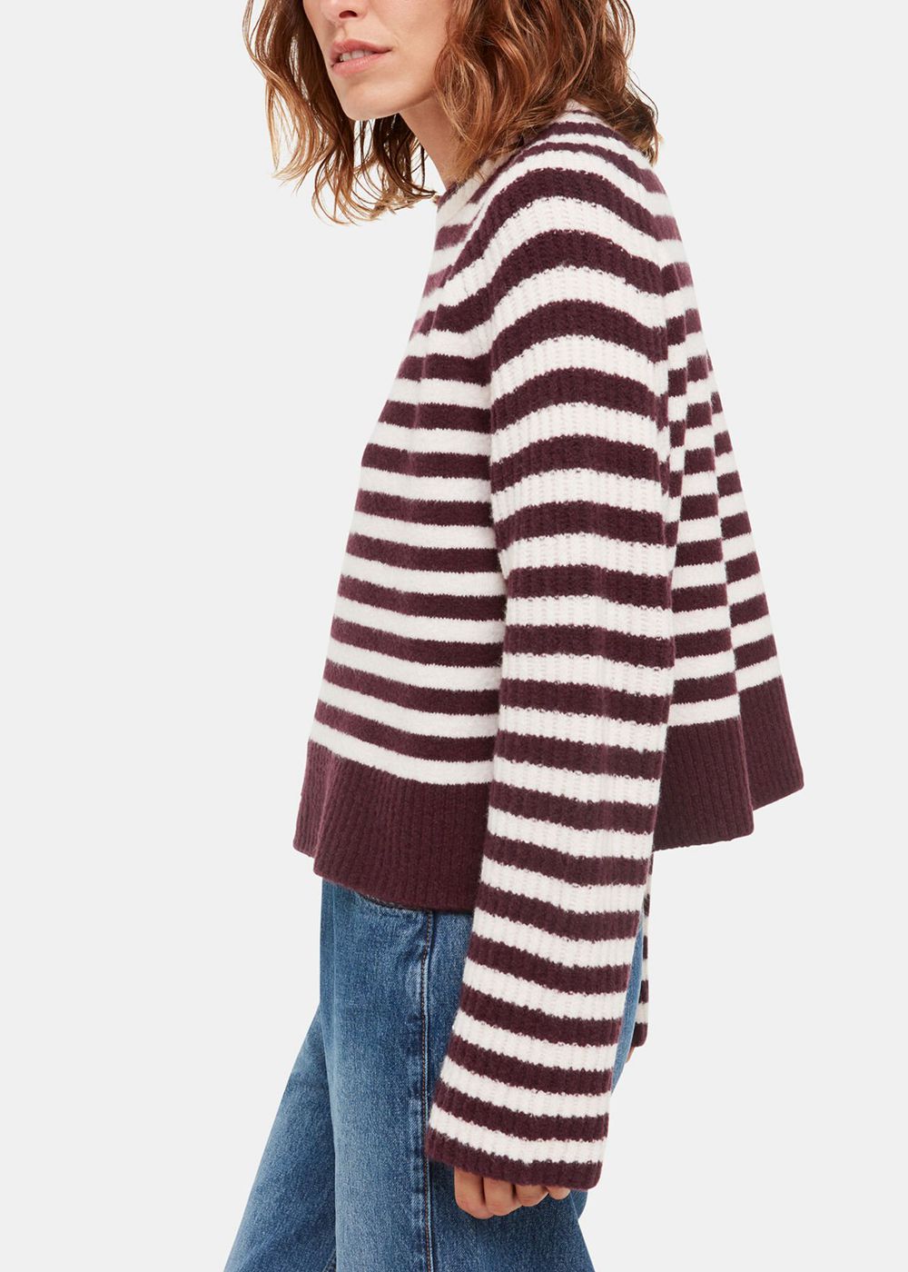 Whistles Wool Mix Stripe Crew Knitwear Multicolor | US-34021TLHF