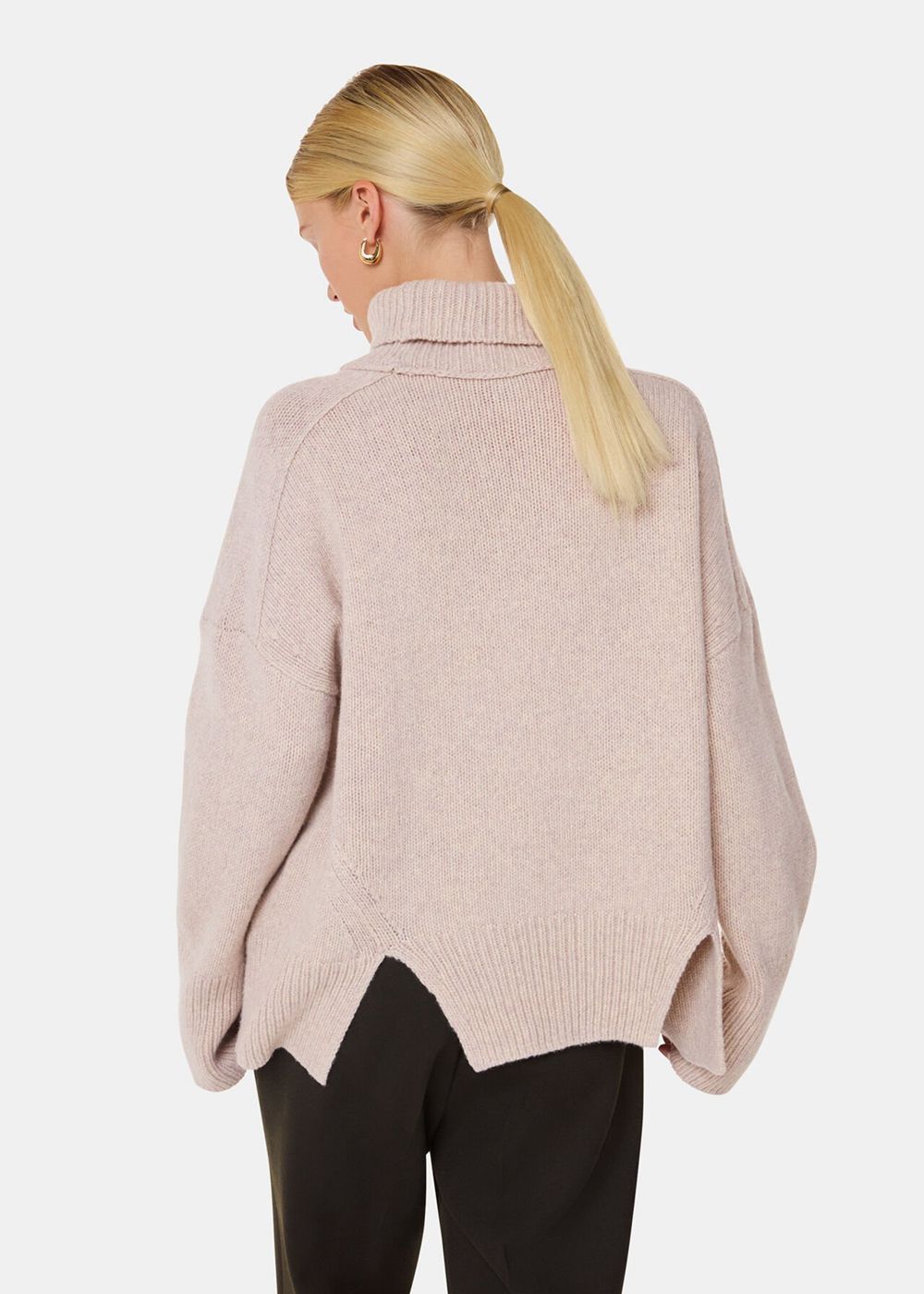 Whistles Wool Roll Neck Knitwear White | US-38749ZSHR