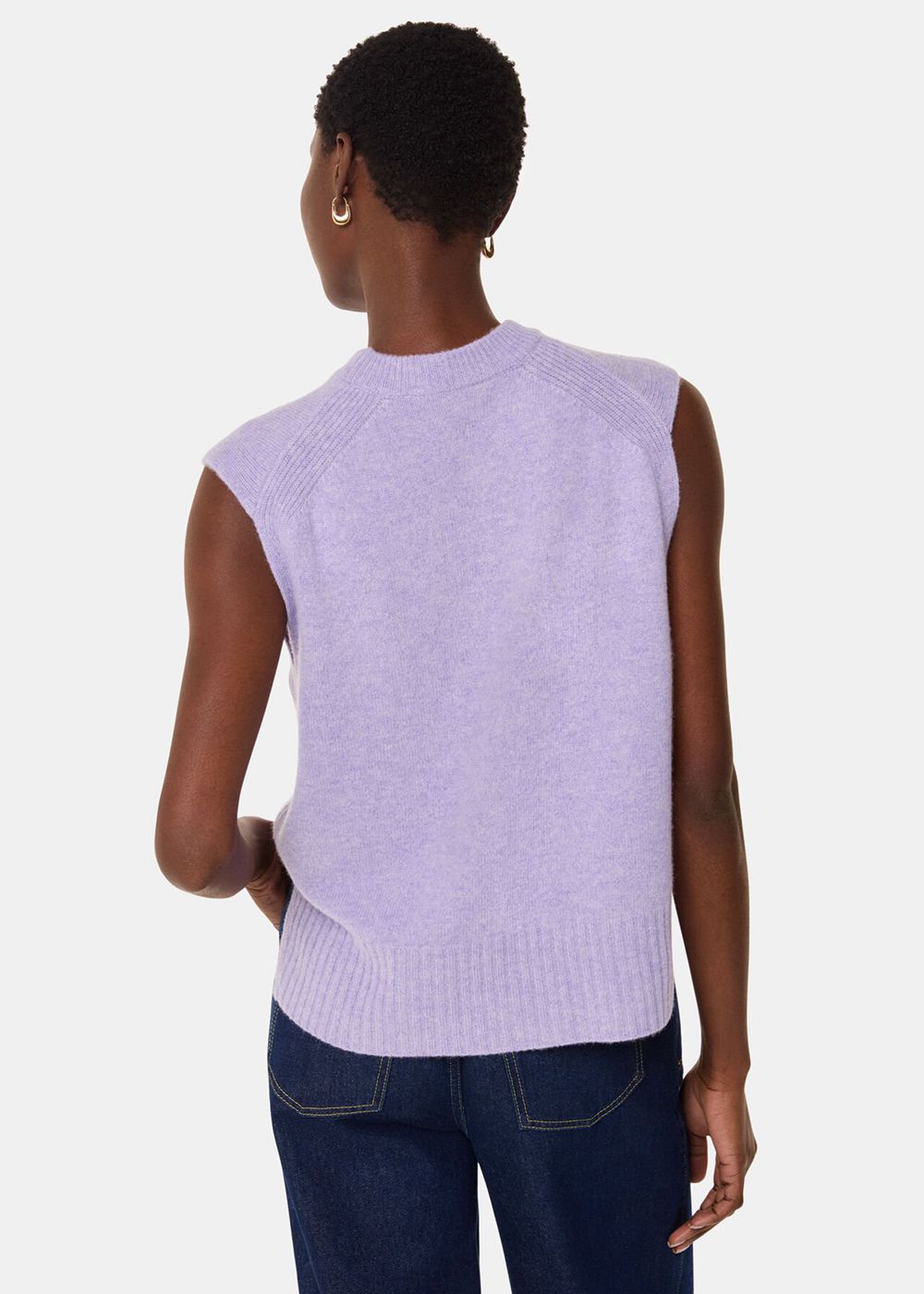 Whistles Wool Sleeveless Knitwear Purple | US-09512RBEW