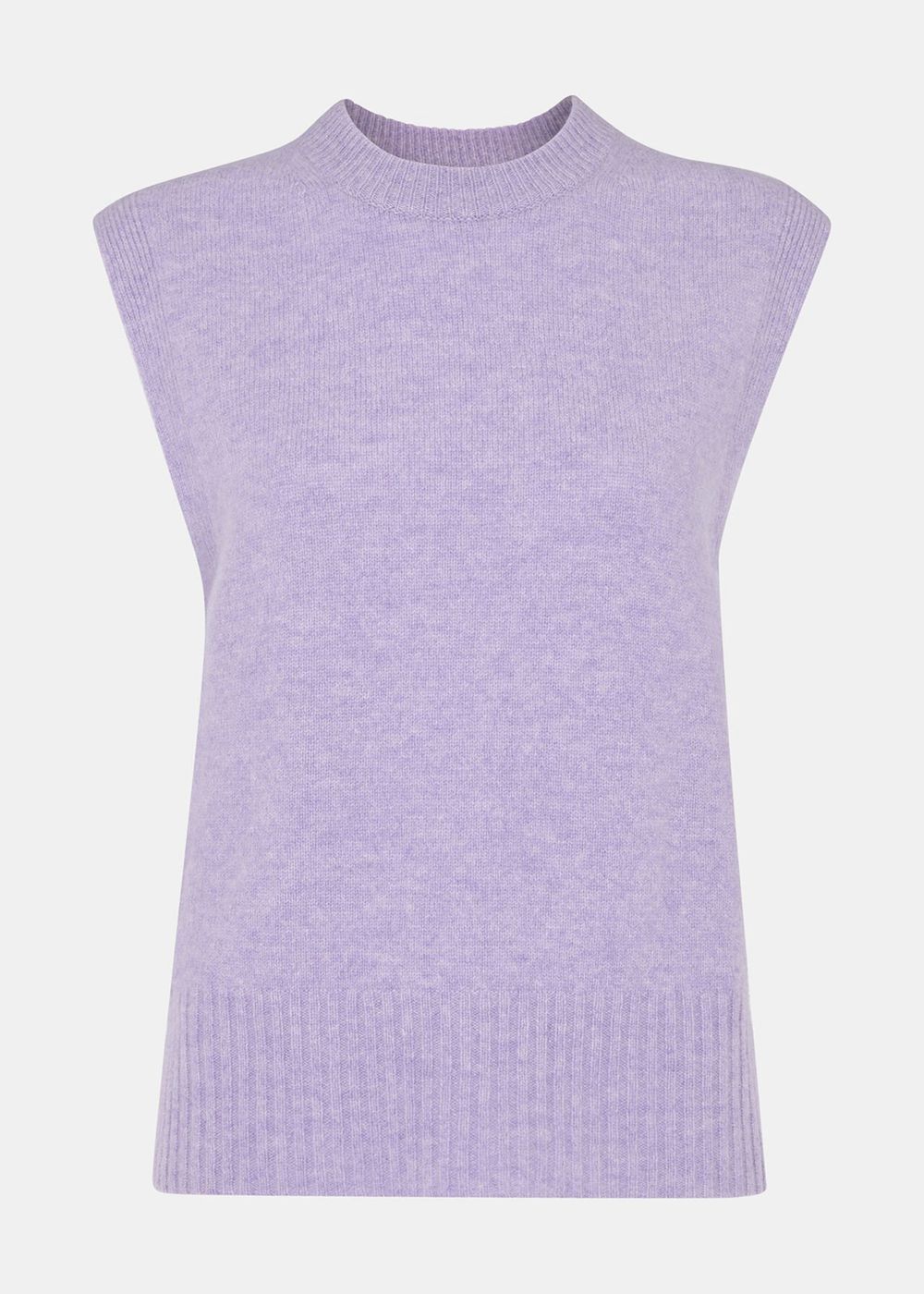 Whistles Wool Sleeveless Knitwear Purple | US-09512RBEW