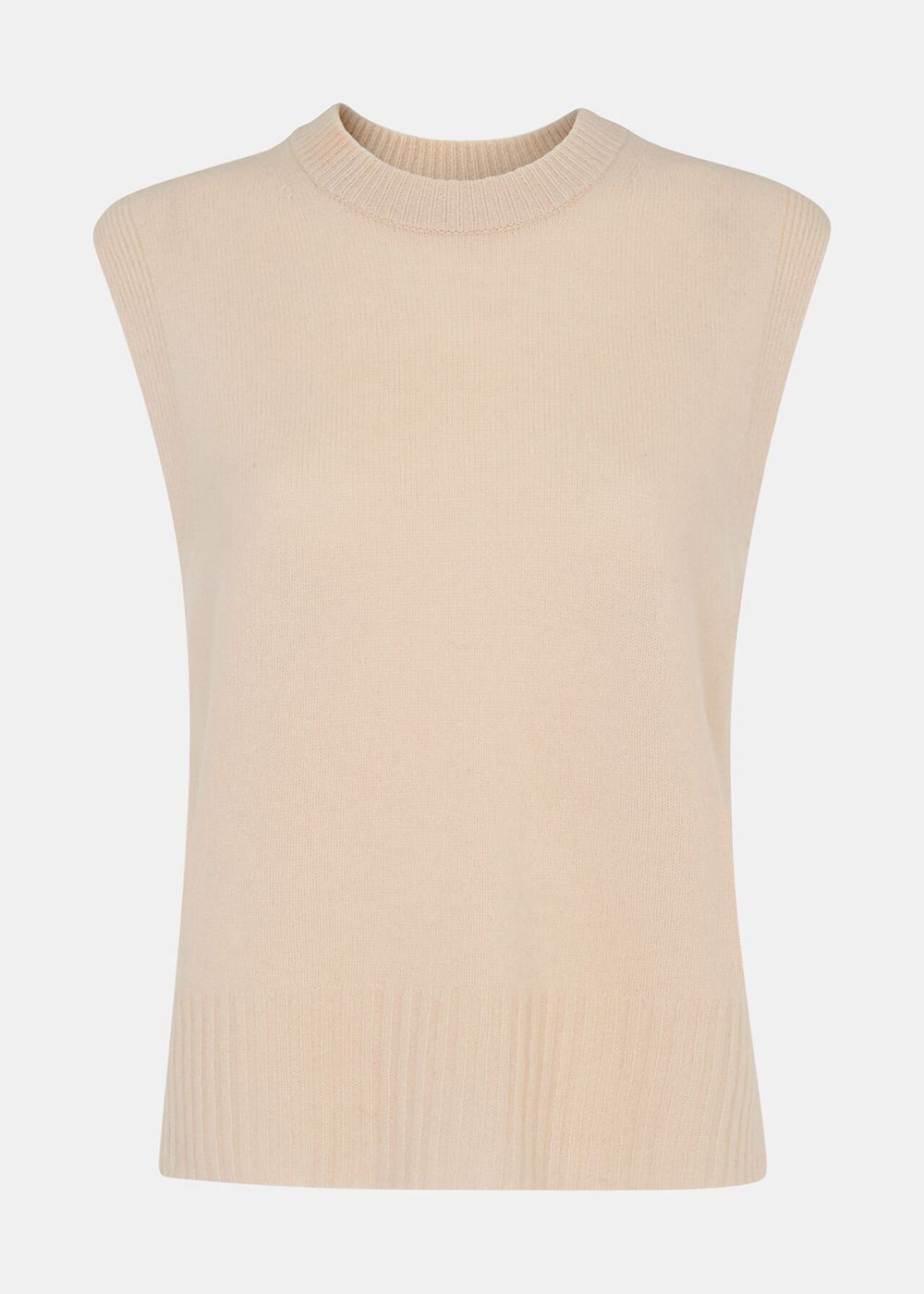 Whistles Wool Sleeveless Knitwear White | US-41839BEOC