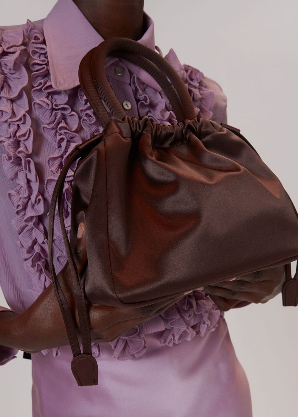 Whistles X Hai Elsie Handbag Chocolate | US-75184CYES