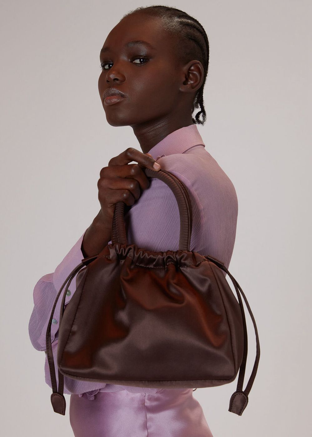 Whistles X Hai Elsie Handbag Chocolate | US-75184CYES