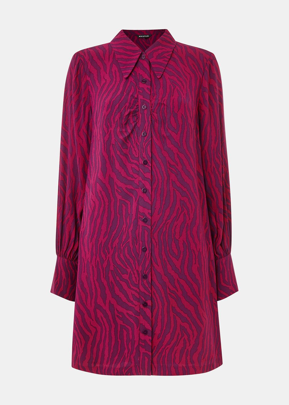 Whistles Zebra Stripe Collar Dress Purple / Multicolor | US-51048AWHK