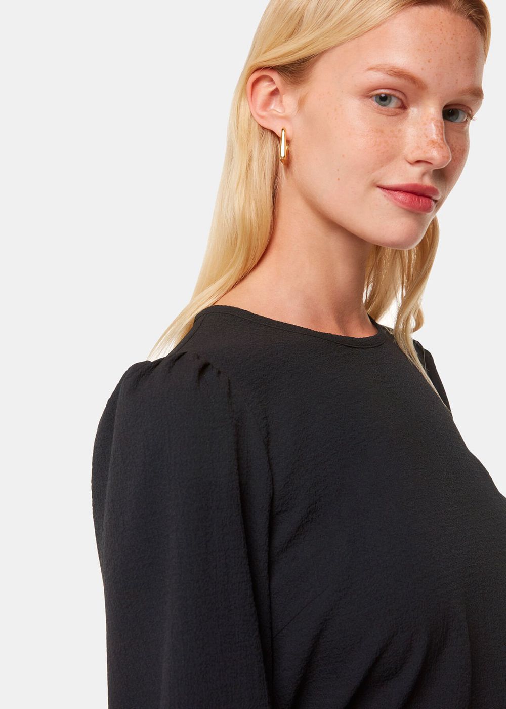 Whistles Zenni Blouse Black | US-41025VXTY