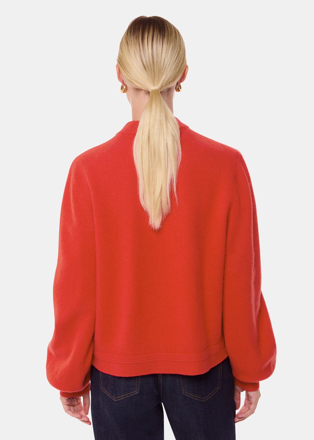 Whistles Zip Front Bomber Sweater Red | US-86951QEVW