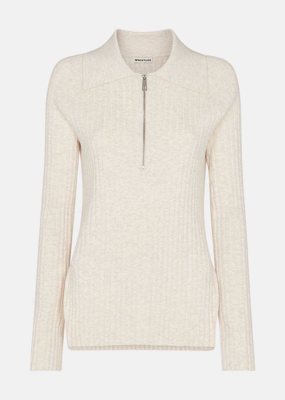 Whistles Zip Knitwear Neutral | US-39258PNJF