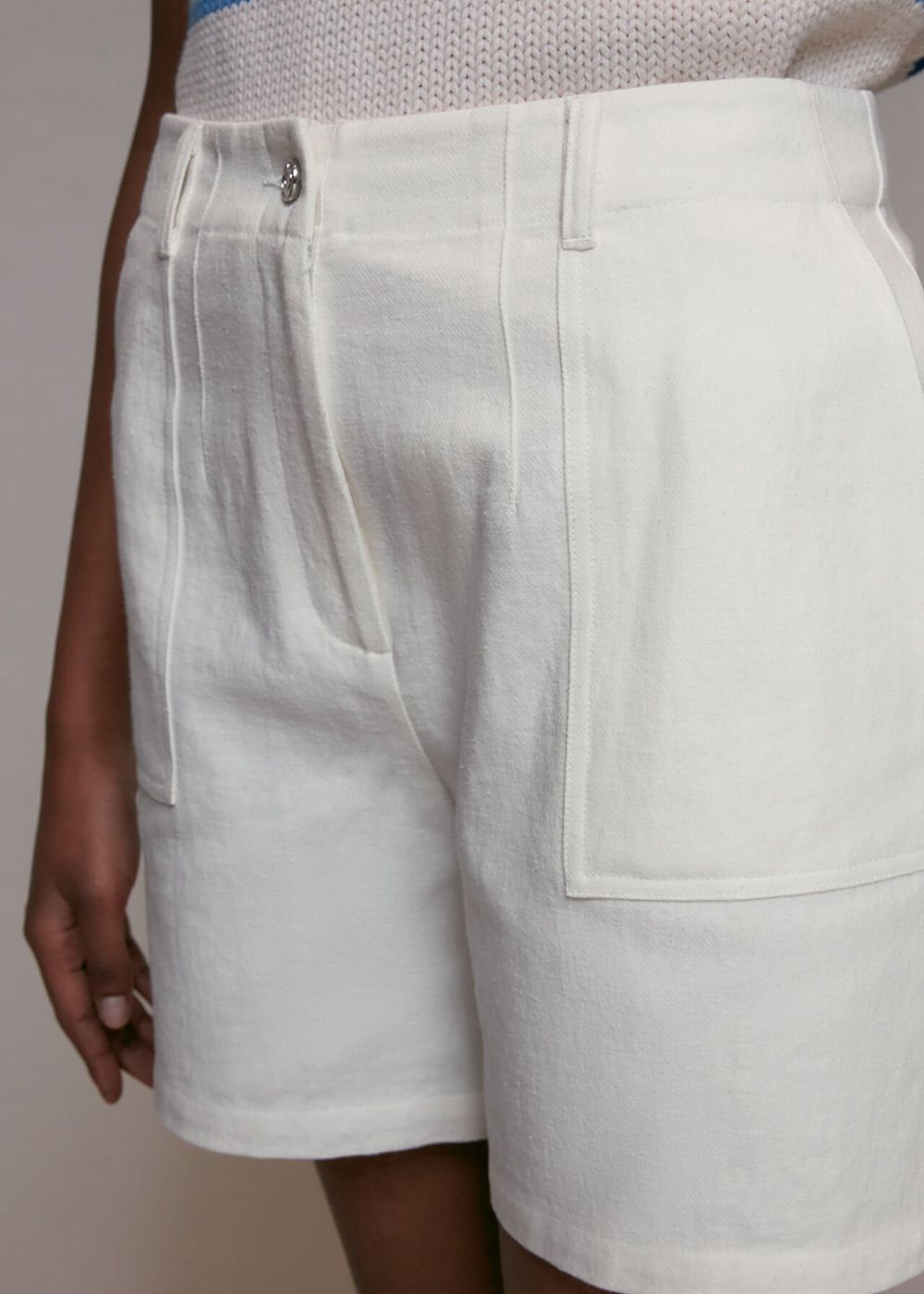 Whistles Zoey Pocket Detail Shorts White | US-57089CFYK